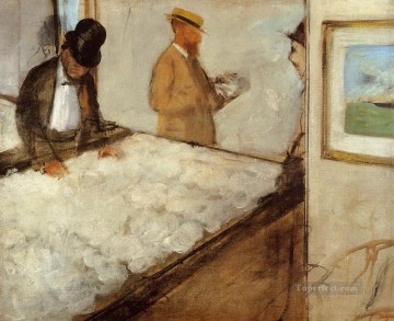  1873 Canvas - cotton merchants in new orleans 1873 Edgar Degas